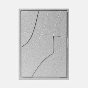 Dekoracja ścienna – obraz tłoczony 3D - 35 x 2 x 50 cm - ABSTRACT II - Milky Grey - Murso