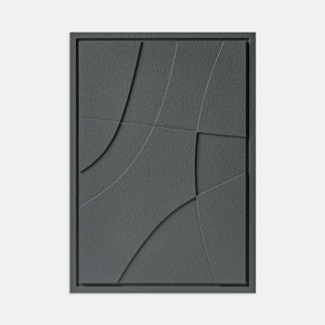 Dekoracja ścienna 3D - 50 x 2 x 70 cm - ABSTRACT II - Smokey Grey - Murso