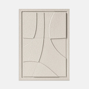 Nowoczesny dekor ścienny 3D - 35 x 2 x 50 cm - ABSTRACT III - Natural Cream - Murso