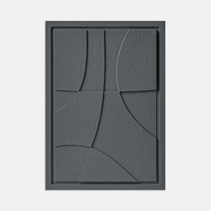 Nowoczesny relief 3D - 50 x 2 x 70 cm - ABSTRACT III - Smokey Grey - Murso