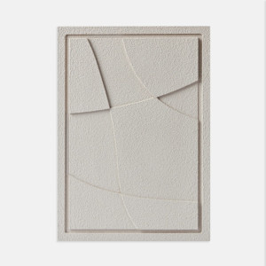 Obraz strukturalny - 35 x 2 x 50 cm - ABSTRACT IV - Natural Cream - Murso
