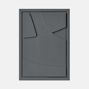 Płaskorzeźba na ścianę 3D - 50 x 2 x 70 cm - ABSTRACT IV - Smokey Grey - Murso