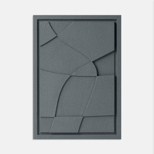 Obraz strukturalny nowoczesny - 35 x 2 x 50 cm - ABSTRACT V - Smokey Grey - Murso