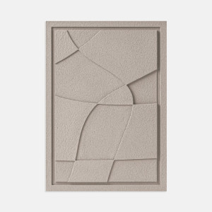Obraz dekoracyjny relief - 50 x 2 x 70 cm - ABSTRACT V - Almond Beige - Murso