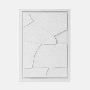 Dekoracja ścienna 3D - 50 x 2 x 70 cm - ABSTRACT V - Bianco - Murso