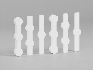 Klocki 3D MILO na panel bazowy Clickform - Biały RAL 9003 - Murso