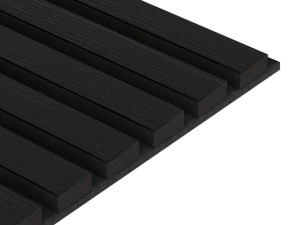 Panel akustyczny fornirowany na czarnym filcu 28x280 - Dąb Czarny - LAMEO