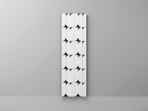 Czarny panel dekoracyjny z białymi klockami 3D ARCO Clickform – Murso