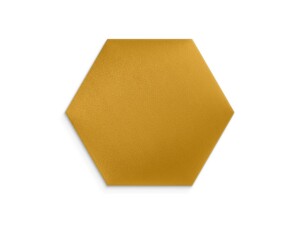 Żółty panel tapicerowany 30x26 Welur heksagon