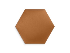 Panel ścienny tapicerowany Miodowy Welur 30x26 heksagon