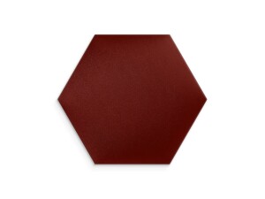Bordowy panel tapicerowany 30x26 Welur heksagon