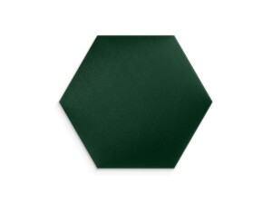 Panel ścienny tapicerowany Butelkowa Zieleń 30x26 Welur heksagon