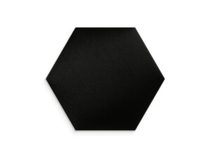 Czarny panel tapicerowany 30x26 Welur heksagon