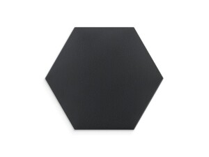 Grafitowy panel ścienny tapicerowany 30x26 Ekoskóra heksagon