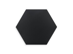 Panel ścienny tapicerowany Czarna Ekoskóra 30x26 heksagon