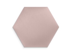 Panel ścienny tapicerowany Różowy Welur 40x35 heksagon