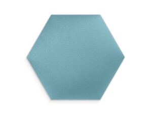 Panel ścienny tapicerowany Morski Welur 40x35 heksagon