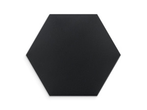 Panel ścienny tapicerowany Czarna Ekoskóra 40x35 heksagon