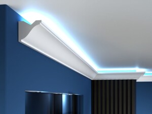 Listwa oświetleniowa ścienna LED LO3 Decor System / 8,5 x 10 x 200 cm / uniwersalny kształt z miejscem na LED /do łazienek i kuchni/ odporna na wilgoć