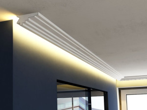 Listwa oświetleniowa LO16 sufitowa / 4,7 x 11 x 200 cm / Decor System / do każdego wnętrza / montaż na klej / odporność na wilgoć