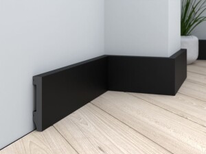Listwa przypodłogowa czarna 8 cm DSP16 Decor System 200 cm