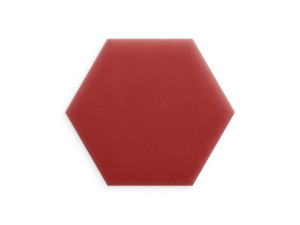 Czerwony panel tapicerowany 30x26 Magic Velvet heksagon