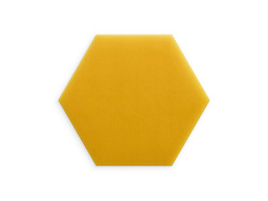Panel ścienny tapicerowany Żółty Magic Velvet 30x26 heksagon