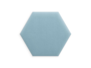 Panel ścienny tapicerowany Błękitny Magic Velvet 30x26 heksagon