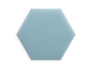 Błękitny panel tapicerowany 40x35 Magic Velvet heksagon