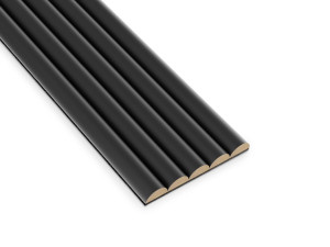 Panel ryflowany MDF - Czarny - LAMEO