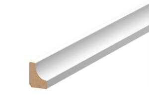 Ćwierćwałek wklęsły MDF Biały LMDF-09