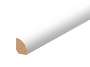 Ćwierćwałek wypukły MDF Biały LMDF-10