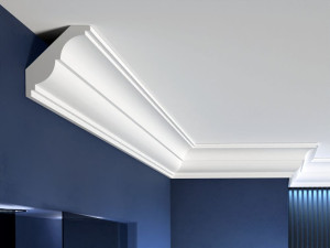 Listwa sufitowa LP1 - listwa dekoracyjna sufitowa / 10 x 12 x 200 cm / Decor System / do każdego wnętrza / montaż na klej / odporność na wilgoć