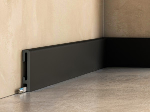 Listwa przypodłogowa 8 cm PCV DuroFit PF080B - Czarny - Premium Floor