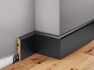 Listwa przypodłogowa lakierowana półmat Czarna - LMDF-03MC Creativa