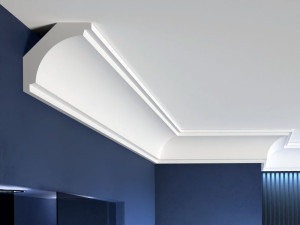 Listwa sufitowa LP2 - listwy wykończeniowe sufitowe / 12 x 12 x 200 cm / łączy się z maskownicą / montaż na klej / odporna na wilgoć / Decor System