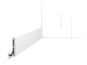 Listwa przypodłogowa SX163-RAL9003 malowana na biało Orac Decor