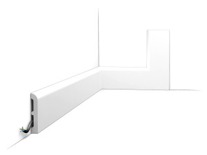 Listwa przypodłogowa malowana na biało SX183-RAL9003 Orac Decor