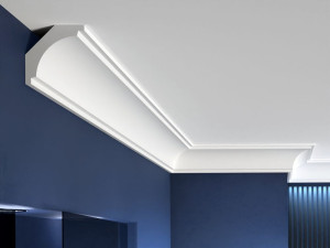 Listwa sufitowa LP2A - listwy sufitowe nowoczesne /8 × 8 x 200 cm/ uniwersalny wzór do każdego wnętrza / łatwy montaż / Decor System / wilgocioodporna