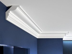 Listwa sufitowa LP7 -  listwa ozdobna Decor System / 10 x 10 x 200 cm / klasyczny wzór / nieskomplikowany montaż / powierzchnia odporna na wilgoć