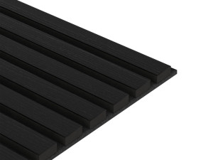 Fornirowany panel akustyczny na czarnym filcu 28x240 - Dąb Czarny - LAMEO