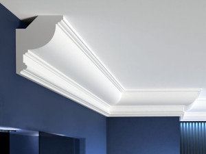 Listwa sufitowa LP10 – klasyczna listwa wykończeniowa sufitowa / 13,5 x 11 x 200 cm / Decor System / do samodzielnego malowania / maskownica kabli