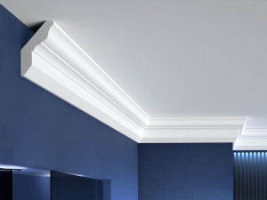 Listwa sufitowa FE4 - listwa sufitowa styropianowa klasyczna Decor System / 10 x 6 x 200 cm / również do łazienek i kuchni / maskownica przewodów