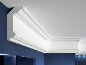 Styropianowa listwa sufitowa FE8 - dekoracyjna listwa sufitowa wysoka Decor System / 20 x 10 x 200 cm / maskownica kabli / odporna na wilgoć