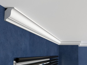 Listwa sufitowa FE10 - listwa wykończeniowa do sufitu Decor System / 9,5 x 7,5 x 200 cm / łatwy montaż na klej / powierzchnia odporna na wilgoć