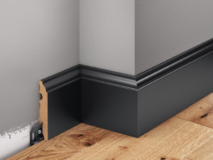 Listwa przypodłogowa MDF lakierowana Czarna - LMDF-06MC Creativa