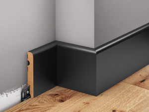 Listwa podłogowa lakierowana MDF półmat Czarna - LMDF-07MC Creativa