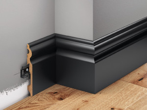 Listwa lakierowana MDF półmat Czarna - LMDF-08MC Creativa