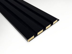 Lamel ścienny na filcu czarnym z MDF Czarny Prestige Decor