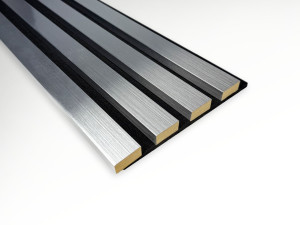 Lamel ścienny na filcu czarnym z MDF Srebrny Prestige Decor